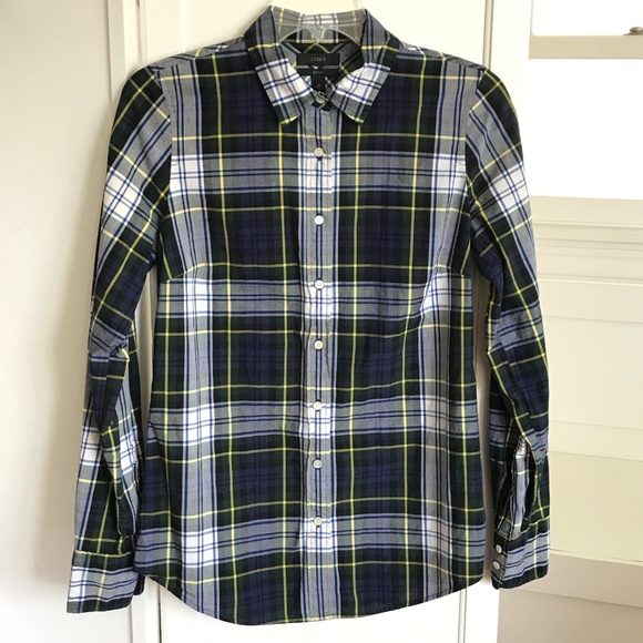 J. CREW Perfect Plaid Button Down Cotton Shirt Bundle Blue Red Boys Size 2T - Picture 2 of 16